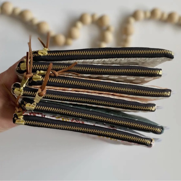 Fern Riffle Fabric Zipper Pouch - Picture 2 of 2